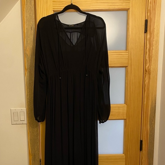 NWOT Massimo Dutti evening black long dress - Picture 8 of 8